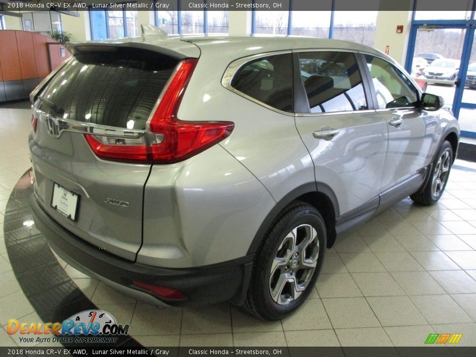 2018 Honda CR-V EX AWD Lunar Silver Metallic / Gray Photo #7