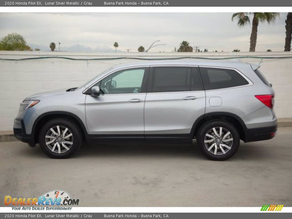 2020 Honda Pilot EX Lunar Silver Metallic / Gray Photo #8