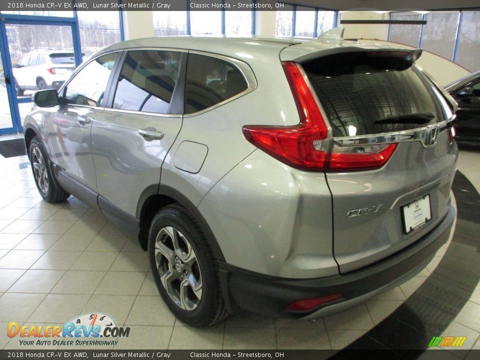 2018 Honda CR-V EX AWD Lunar Silver Metallic / Gray Photo #9