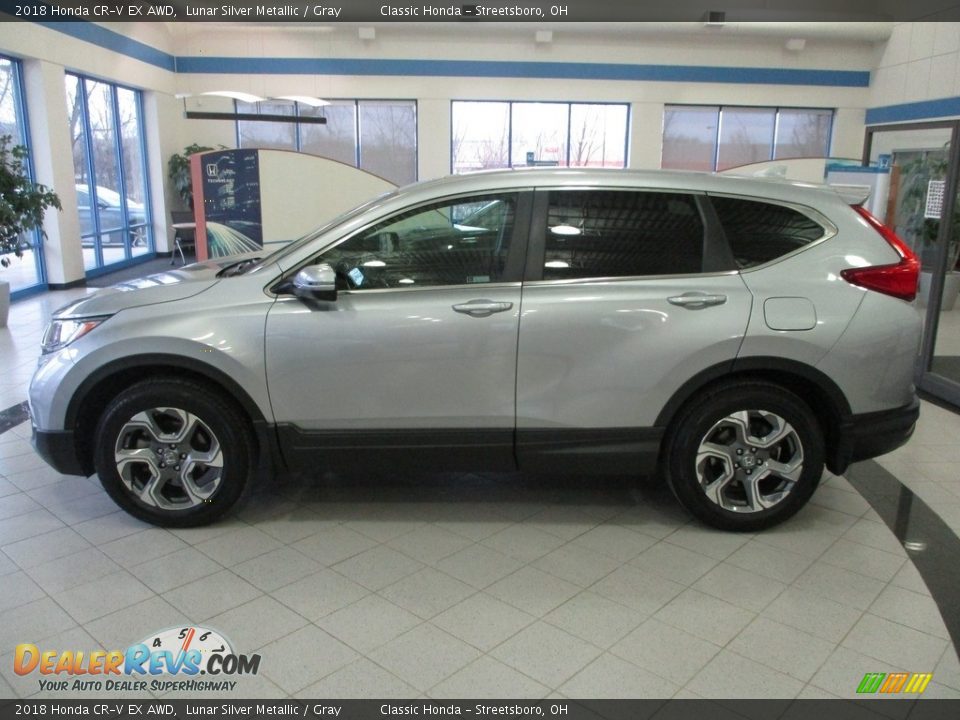 2018 Honda CR-V EX AWD Lunar Silver Metallic / Gray Photo #10