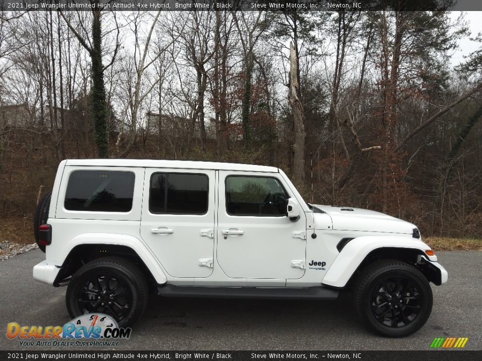 Bright White 2021 Jeep Wrangler Unlimited High Altitude 4xe Hybrid Photo #7