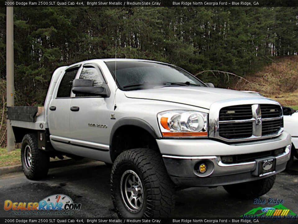 2006 Dodge Ram 2500 SLT Quad Cab 4x4 Bright Silver Metallic / Medium Slate Gray Photo #2