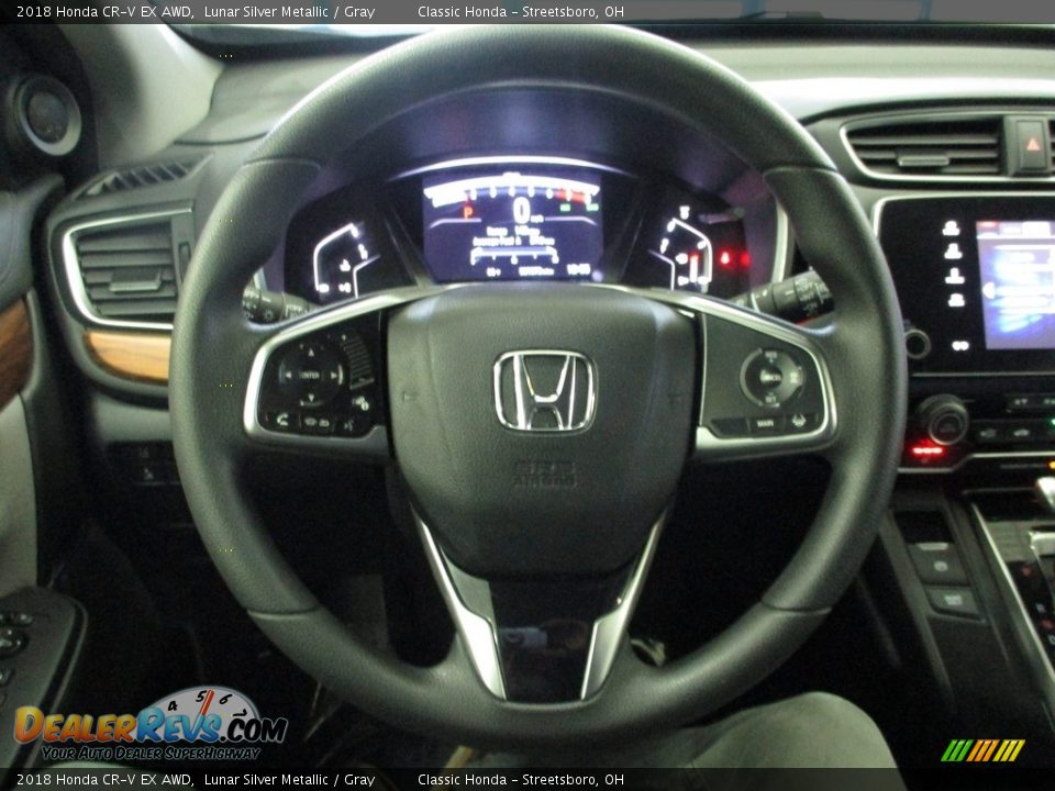2018 Honda CR-V EX AWD Lunar Silver Metallic / Gray Photo #35