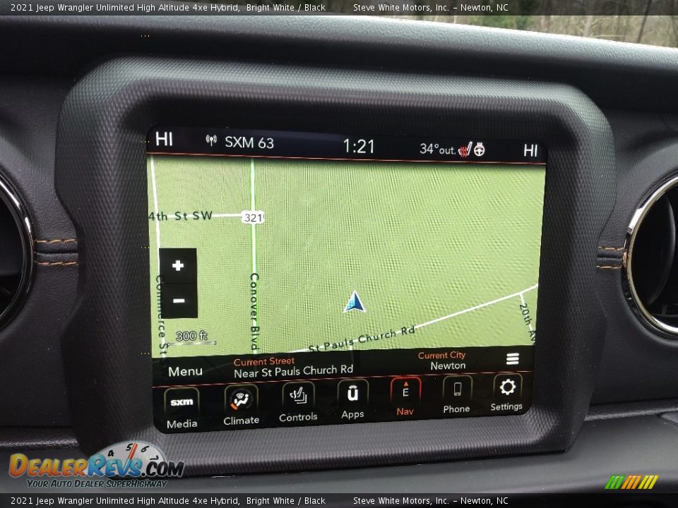 Navigation of 2021 Jeep Wrangler Unlimited High Altitude 4xe Hybrid Photo #29