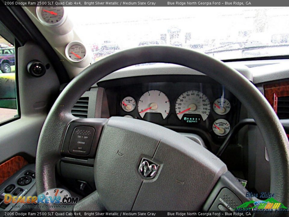 2006 Dodge Ram 2500 SLT Quad Cab 4x4 Bright Silver Metallic / Medium Slate Gray Photo #11