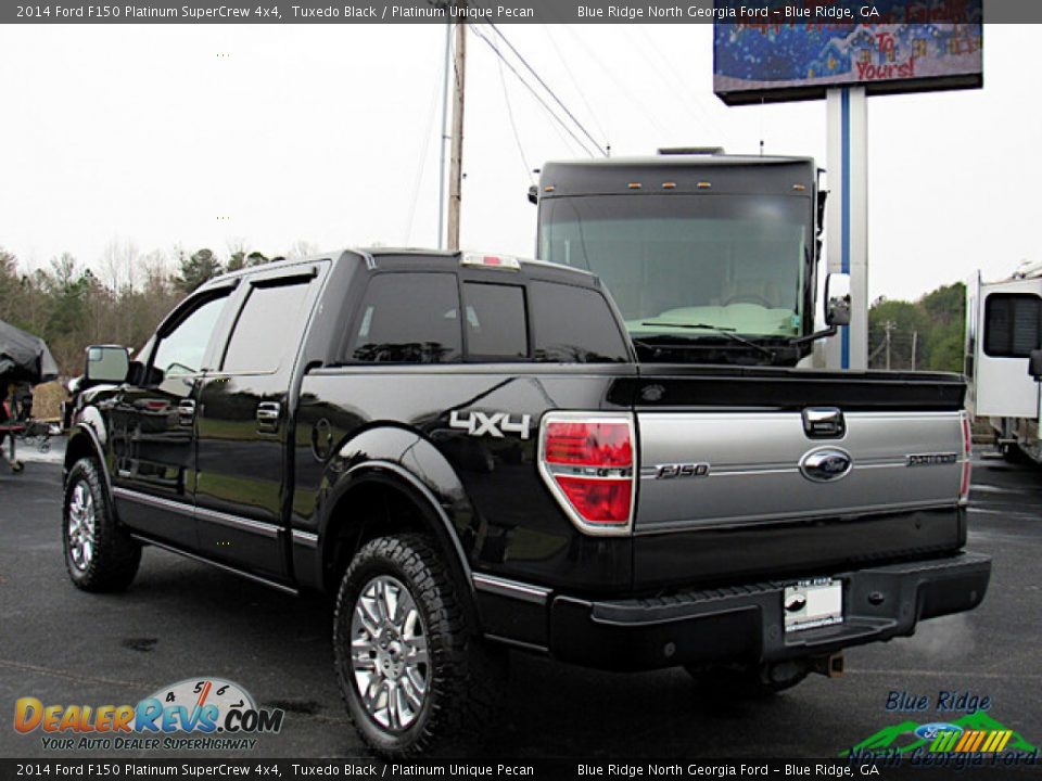 2014 Ford F150 Platinum SuperCrew 4x4 Tuxedo Black / Platinum Unique Pecan Photo #3