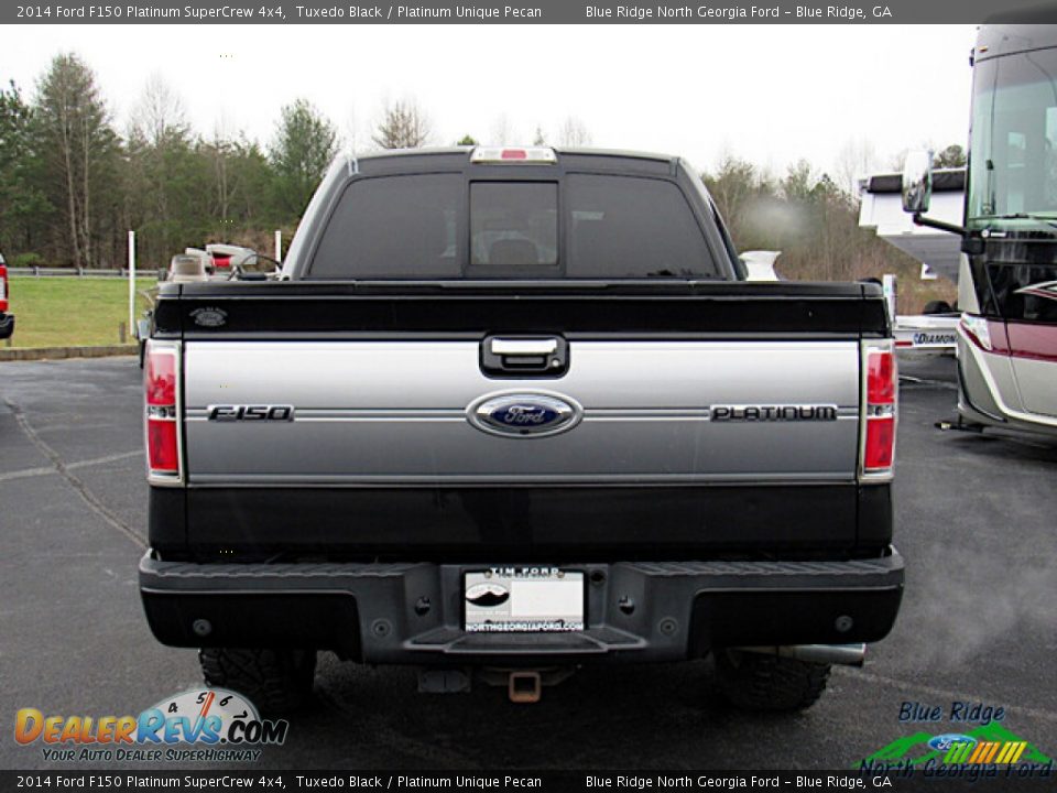 2014 Ford F150 Platinum SuperCrew 4x4 Tuxedo Black / Platinum Unique Pecan Photo #4