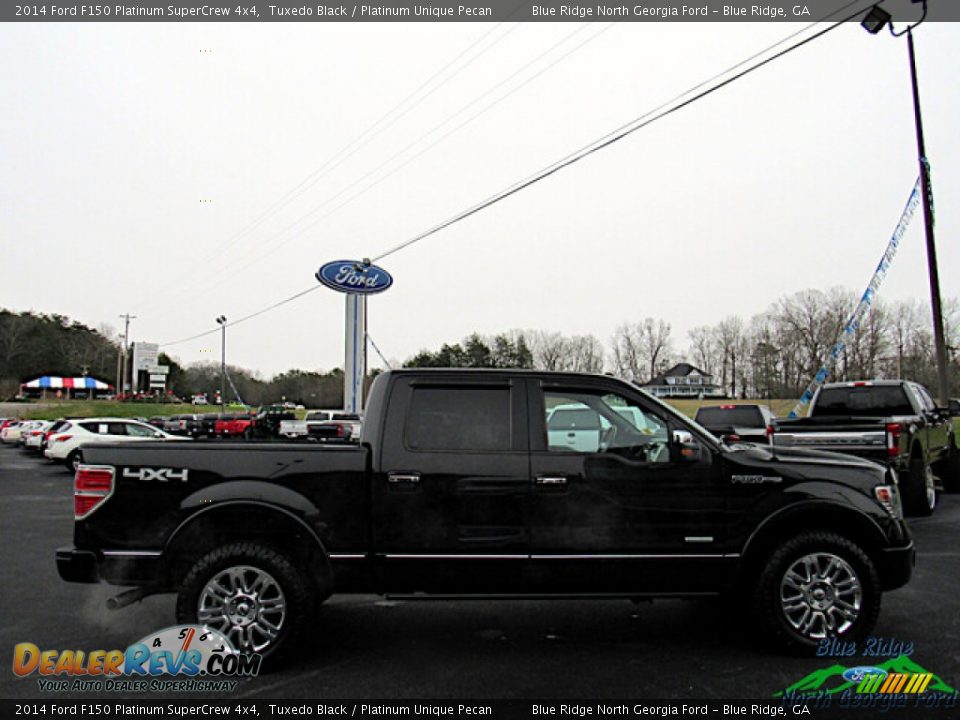 2014 Ford F150 Platinum SuperCrew 4x4 Tuxedo Black / Platinum Unique Pecan Photo #6