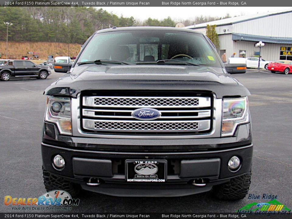 2014 Ford F150 Platinum SuperCrew 4x4 Tuxedo Black / Platinum Unique Pecan Photo #8