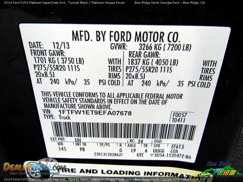 2014 Ford F150 Platinum SuperCrew 4x4 Tuxedo Black / Platinum Unique Pecan Photo #29