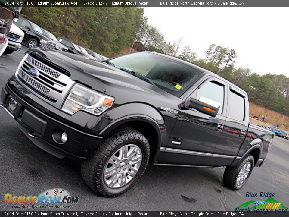 2014 Ford F150 Platinum SuperCrew 4x4 Tuxedo Black / Platinum Unique Pecan Photo #30