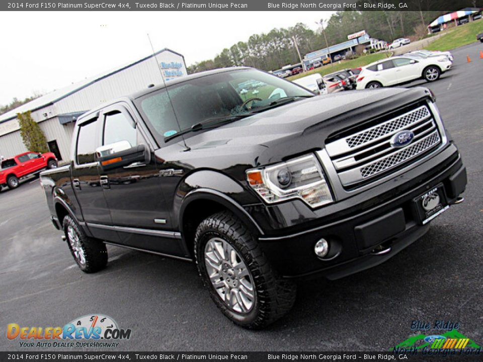 2014 Ford F150 Platinum SuperCrew 4x4 Tuxedo Black / Platinum Unique Pecan Photo #31