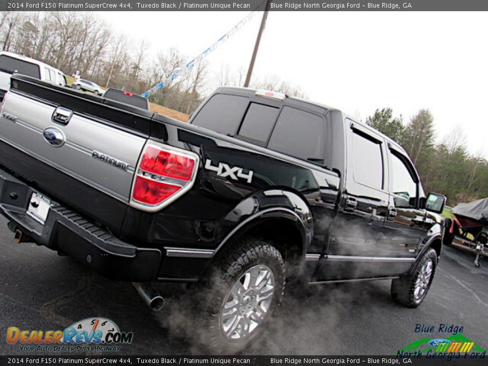 2014 Ford F150 Platinum SuperCrew 4x4 Tuxedo Black / Platinum Unique Pecan Photo #32