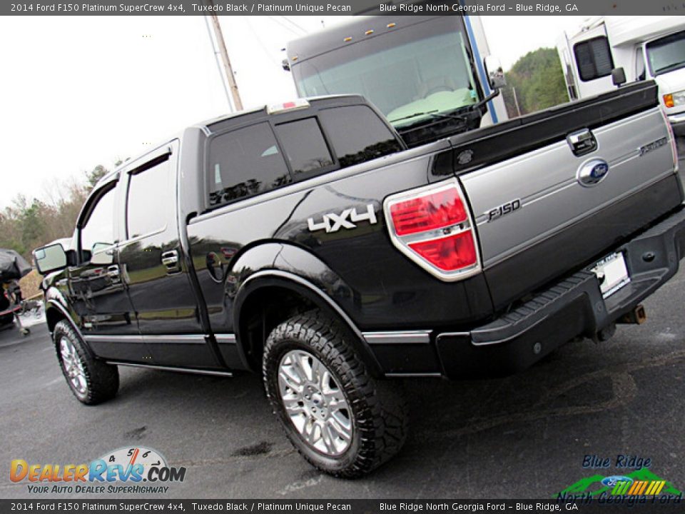 2014 Ford F150 Platinum SuperCrew 4x4 Tuxedo Black / Platinum Unique Pecan Photo #33