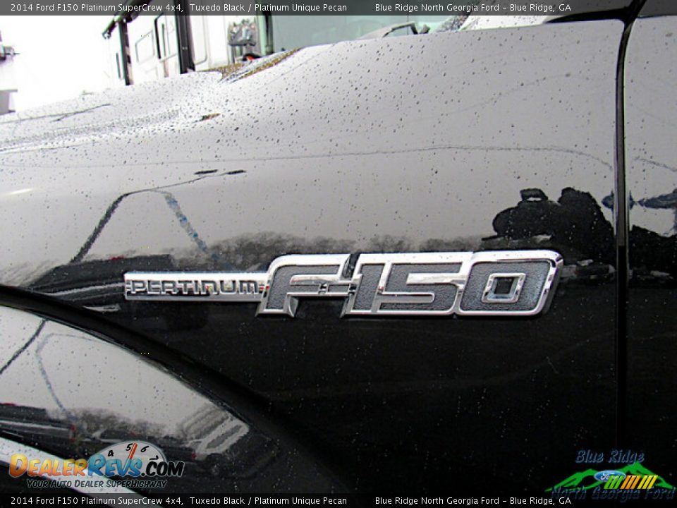 2014 Ford F150 Platinum SuperCrew 4x4 Tuxedo Black / Platinum Unique Pecan Photo #34