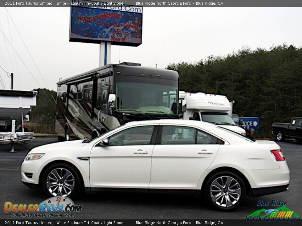 2011 Ford Taurus Limited White Platinum Tri-Coat / Light Stone Photo #2