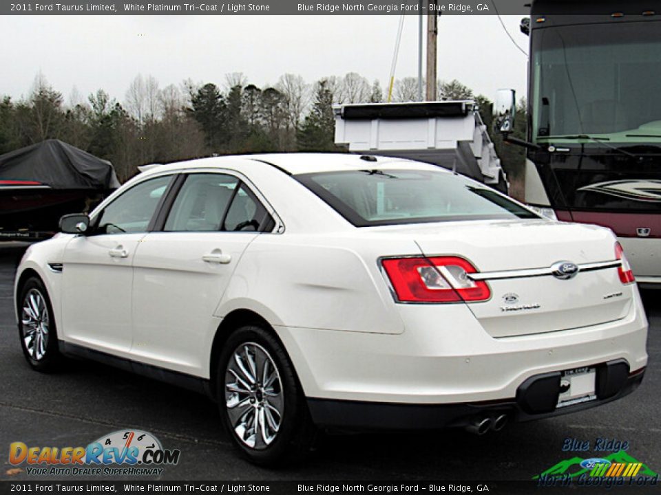 2011 Ford Taurus Limited White Platinum Tri-Coat / Light Stone Photo #3