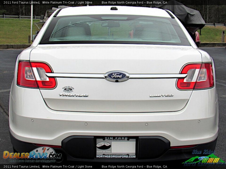 2011 Ford Taurus Limited White Platinum Tri-Coat / Light Stone Photo #4
