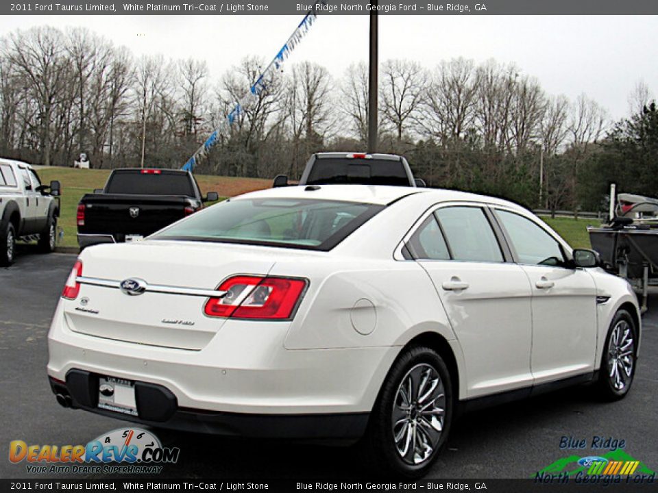 2011 Ford Taurus Limited White Platinum Tri-Coat / Light Stone Photo #5