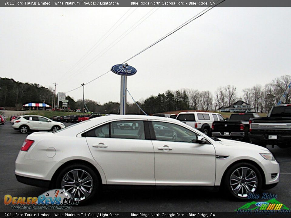 2011 Ford Taurus Limited White Platinum Tri-Coat / Light Stone Photo #6