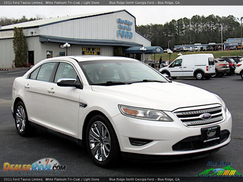 2011 Ford Taurus Limited White Platinum Tri-Coat / Light Stone Photo #7