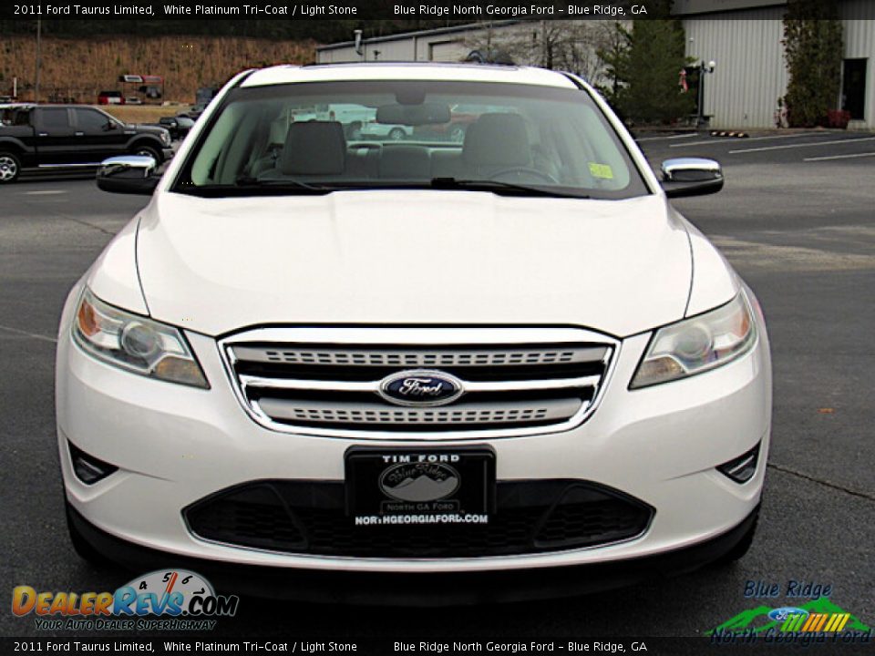 2011 Ford Taurus Limited White Platinum Tri-Coat / Light Stone Photo #8