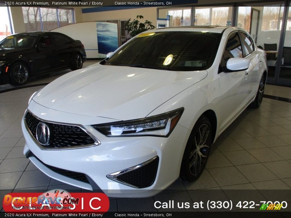 2020 Acura ILX Premium Platinum White Pearl / Ebony Photo #1