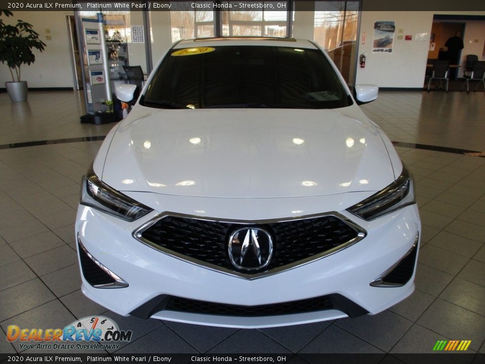 2020 Acura ILX Premium Platinum White Pearl / Ebony Photo #2