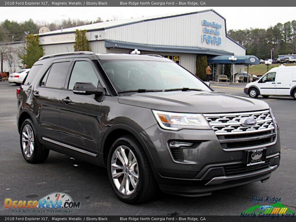 2018 Ford Explorer XLT Magnetic Metallic / Ebony Black Photo #7