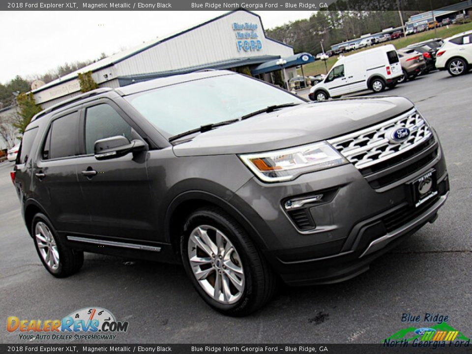 2018 Ford Explorer XLT Magnetic Metallic / Ebony Black Photo #28