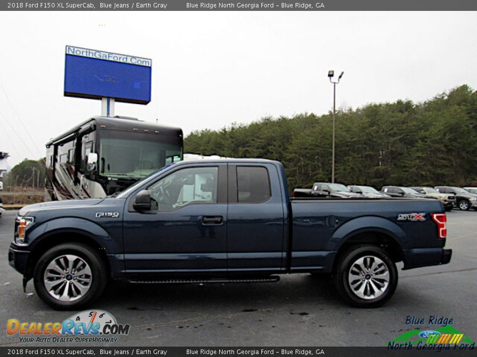 2018 Ford F150 XL SuperCab Blue Jeans / Earth Gray Photo #2