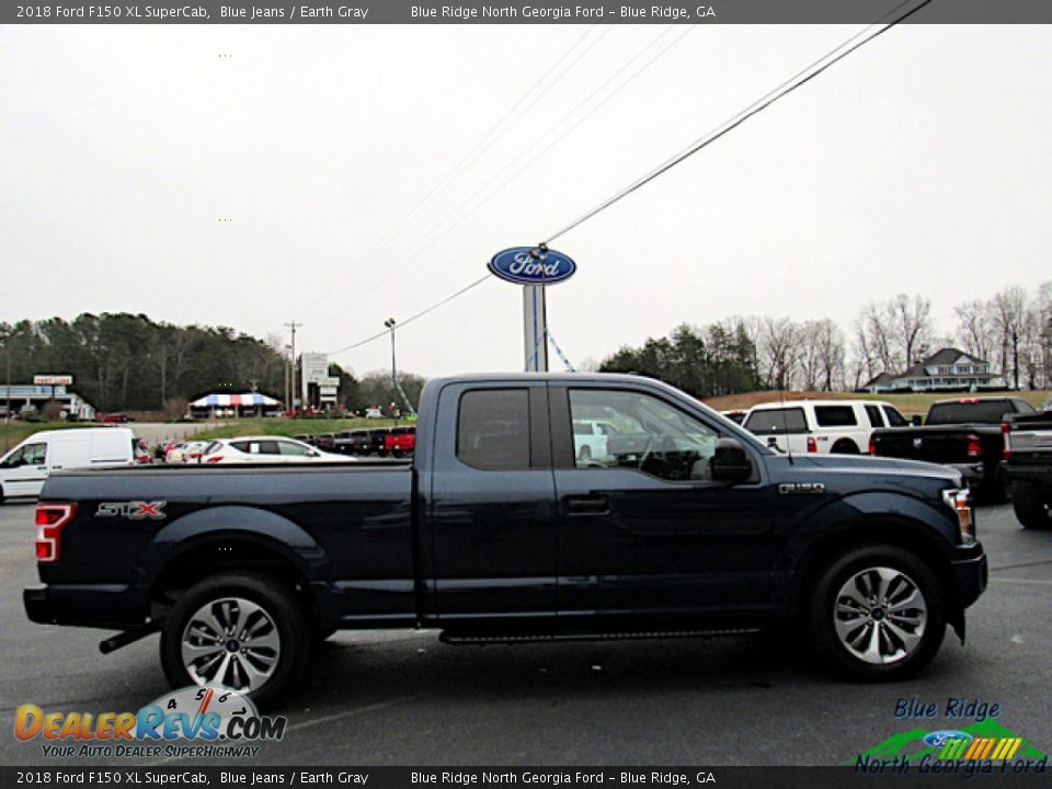 2018 Ford F150 XL SuperCab Blue Jeans / Earth Gray Photo #6