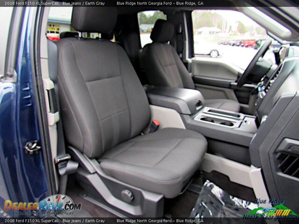 2018 Ford F150 XL SuperCab Blue Jeans / Earth Gray Photo #12