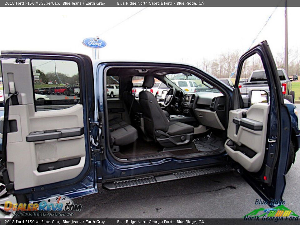 2018 Ford F150 XL SuperCab Blue Jeans / Earth Gray Photo #13