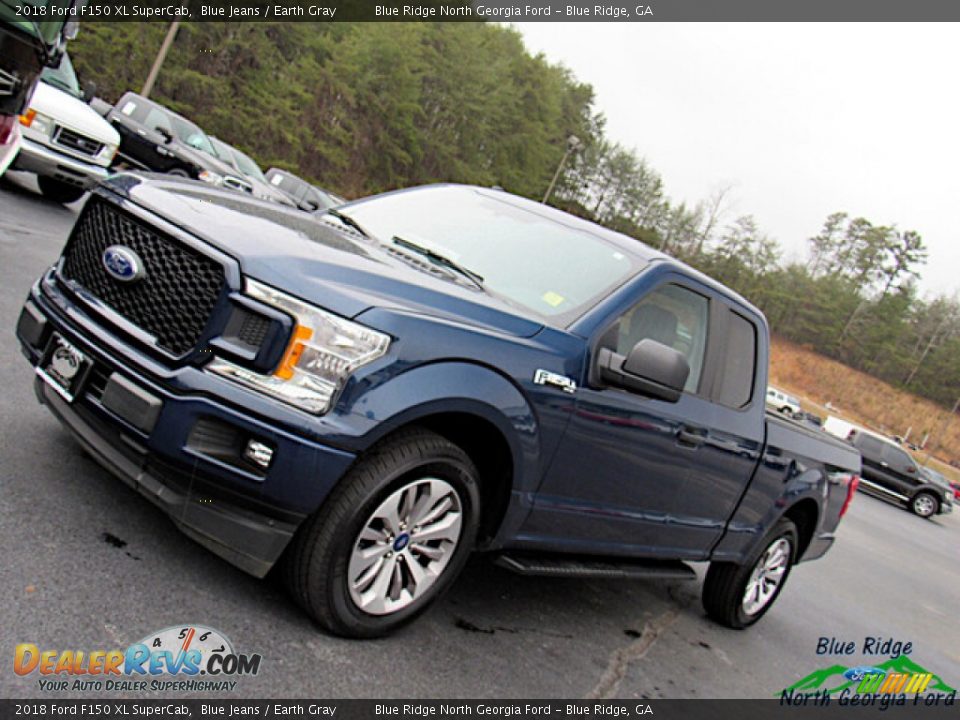 2018 Ford F150 XL SuperCab Blue Jeans / Earth Gray Photo #24