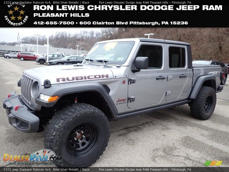 2020 Jeep Gladiator Rubicon 4x4 Billet Silver Metallic / Black Photo #1