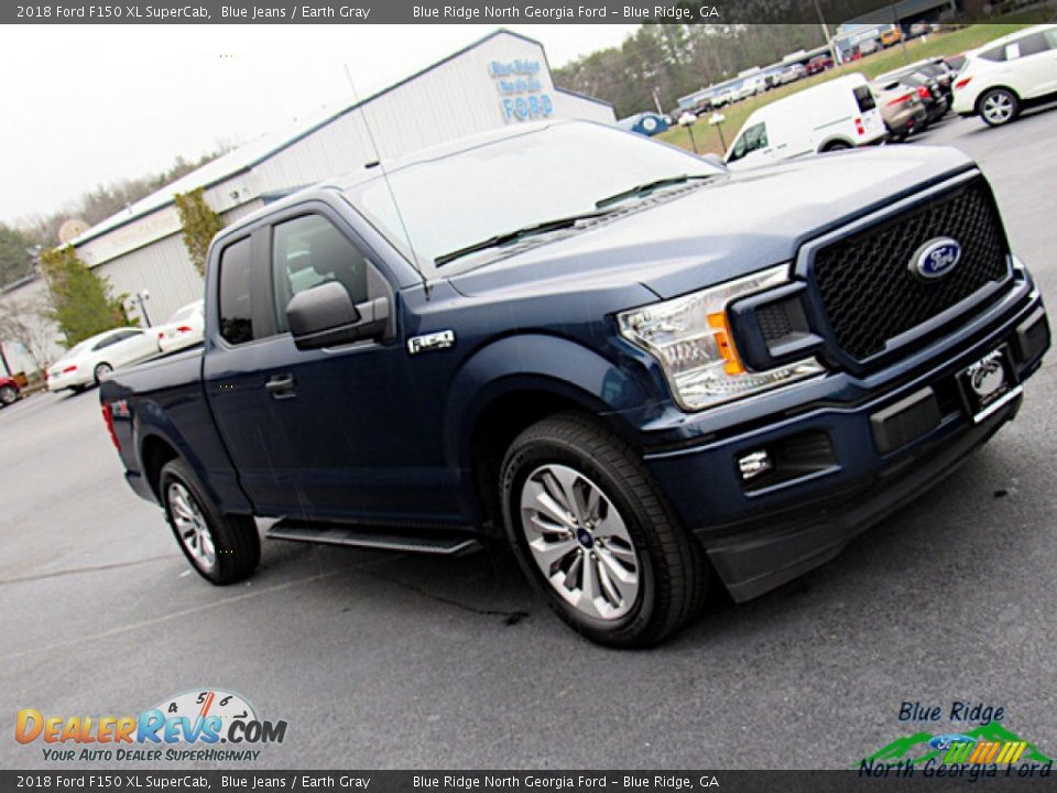 2018 Ford F150 XL SuperCab Blue Jeans / Earth Gray Photo #25