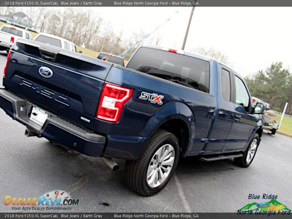2018 Ford F150 XL SuperCab Blue Jeans / Earth Gray Photo #26