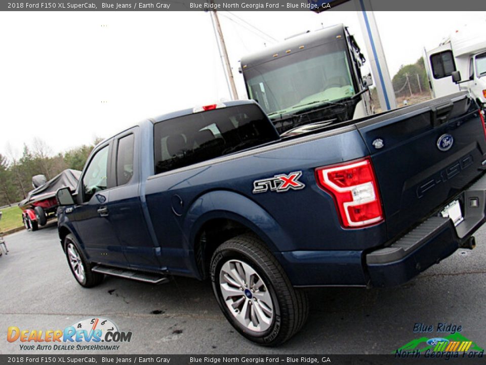 2018 Ford F150 XL SuperCab Blue Jeans / Earth Gray Photo #27