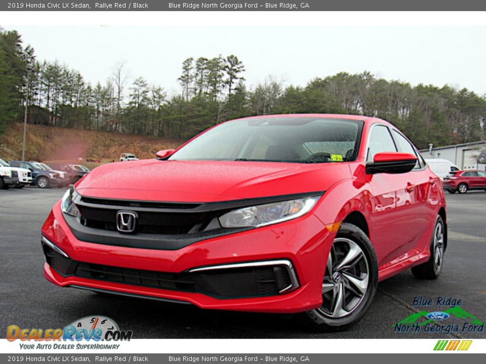 2019 Honda Civic LX Sedan Rallye Red / Black Photo #1