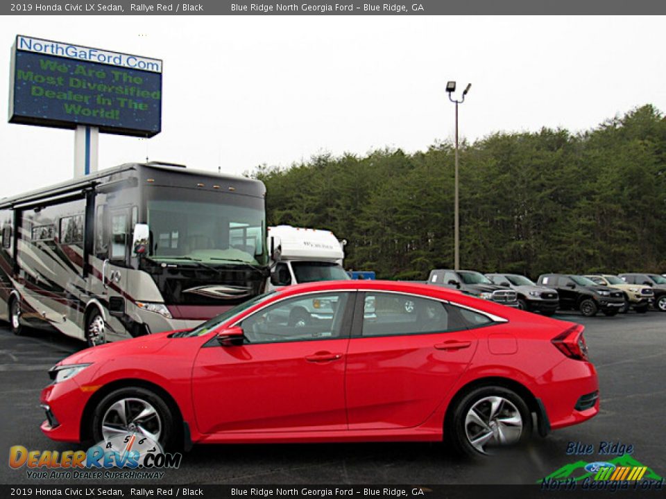 2019 Honda Civic LX Sedan Rallye Red / Black Photo #2