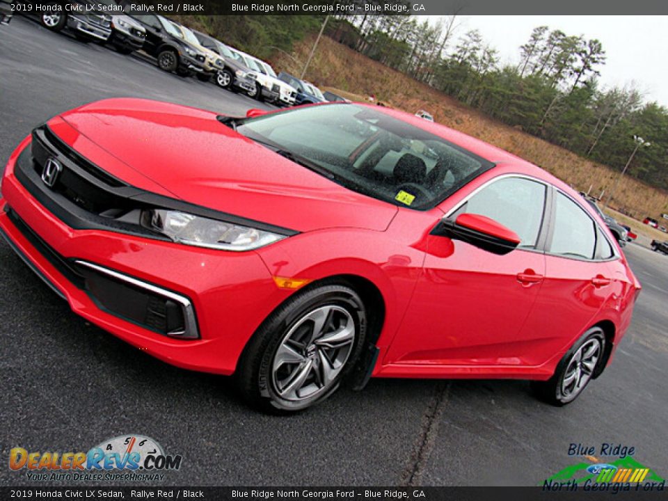 2019 Honda Civic LX Sedan Rallye Red / Black Photo #23