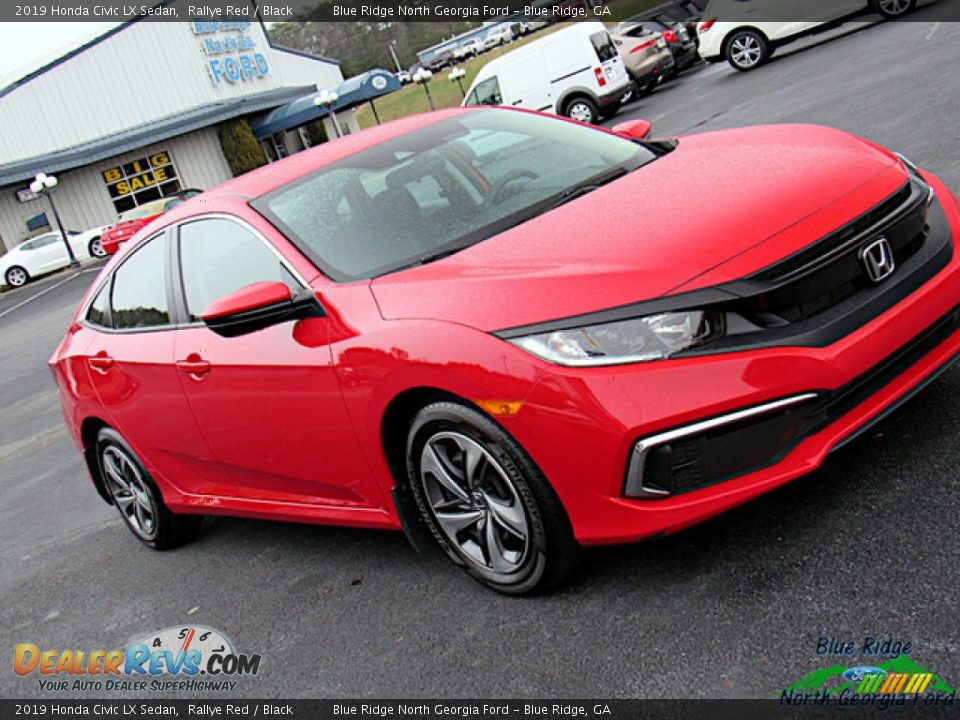 2019 Honda Civic LX Sedan Rallye Red / Black Photo #24