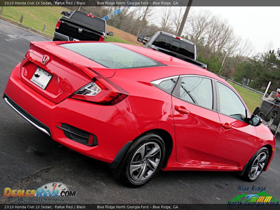 2019 Honda Civic LX Sedan Rallye Red / Black Photo #25