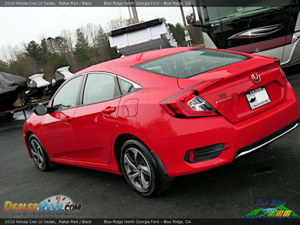 2019 Honda Civic LX Sedan Rallye Red / Black Photo #26