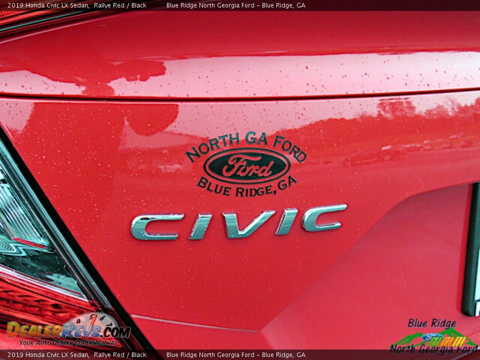 2019 Honda Civic LX Sedan Rallye Red / Black Photo #27