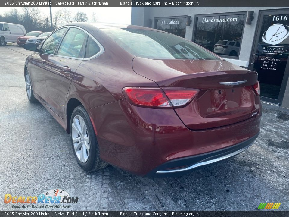 2015 Chrysler 200 Limited Velvet Red Pearl / Black/Linen Photo #7