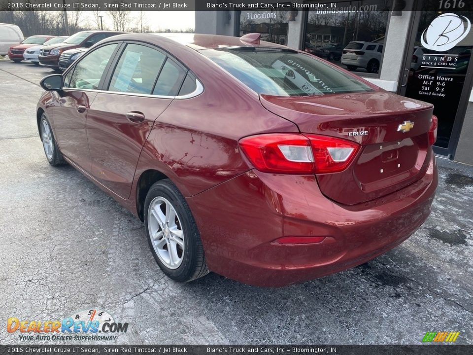 2016 Chevrolet Cruze LT Sedan Siren Red Tintcoat / Jet Black Photo #7