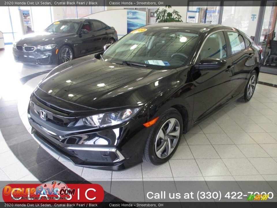 2020 Honda Civic LX Sedan Crystal Black Pearl / Black Photo #1