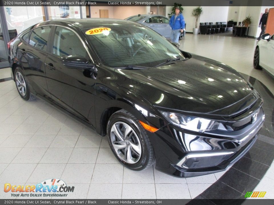 2020 Honda Civic LX Sedan Crystal Black Pearl / Black Photo #3